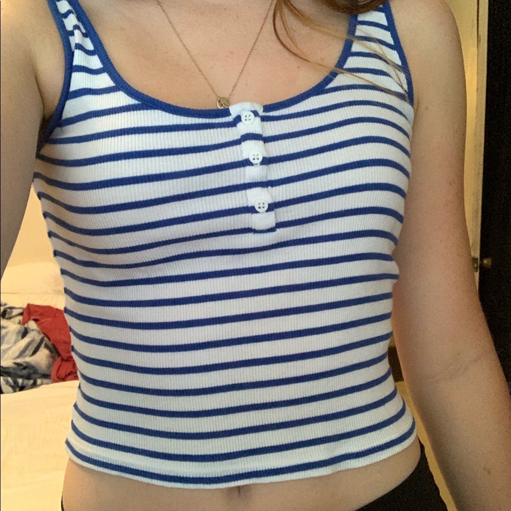 cropped stripe tank